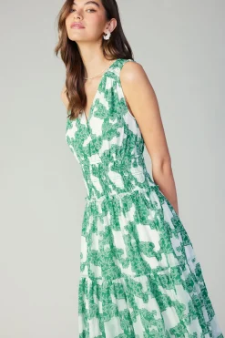 Abstract Motif Maxi Dress