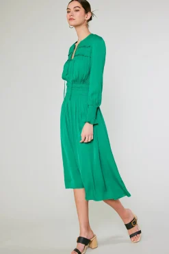 Aida Smocked Midi Dress