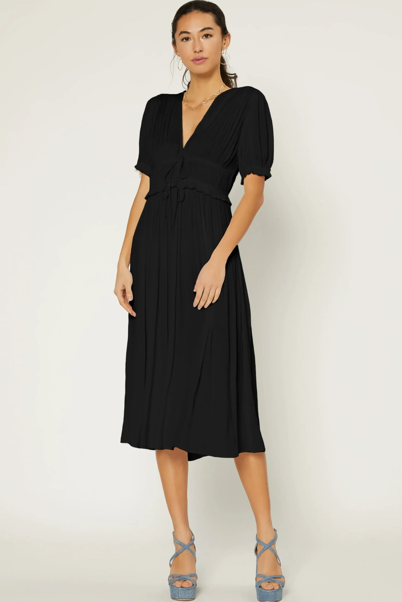 Amelia Pleated Maxi Dress