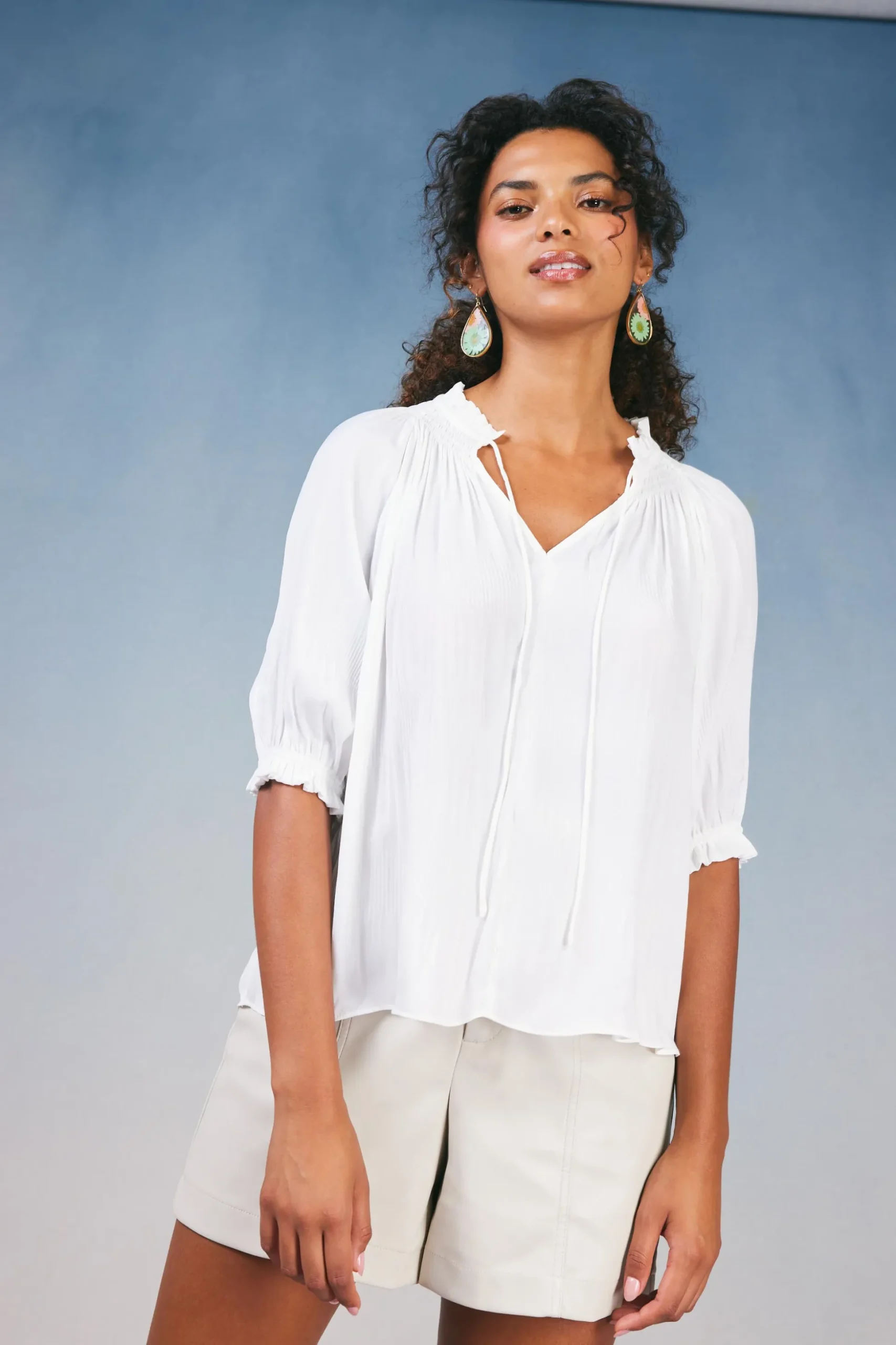 Angelica Pleated Blouse