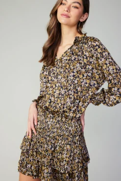 Aurelie Floral Print Mini Dress