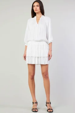 Aurelie Pleated Mini Dress