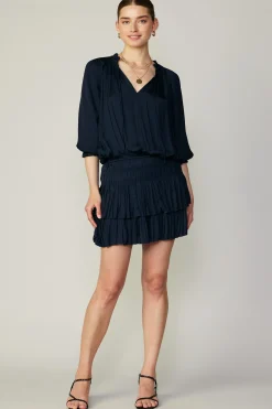 Aurelie Pleated Mini Dress