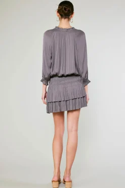 Aurelie Pleated Mini Dress