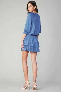 Aurelie Pleated Mini Dress