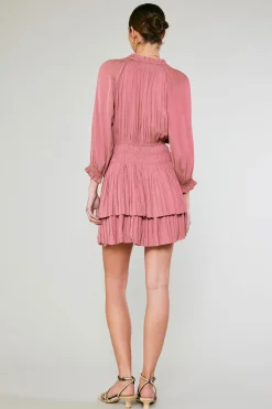 Aurelie Pleated Mini Dress
