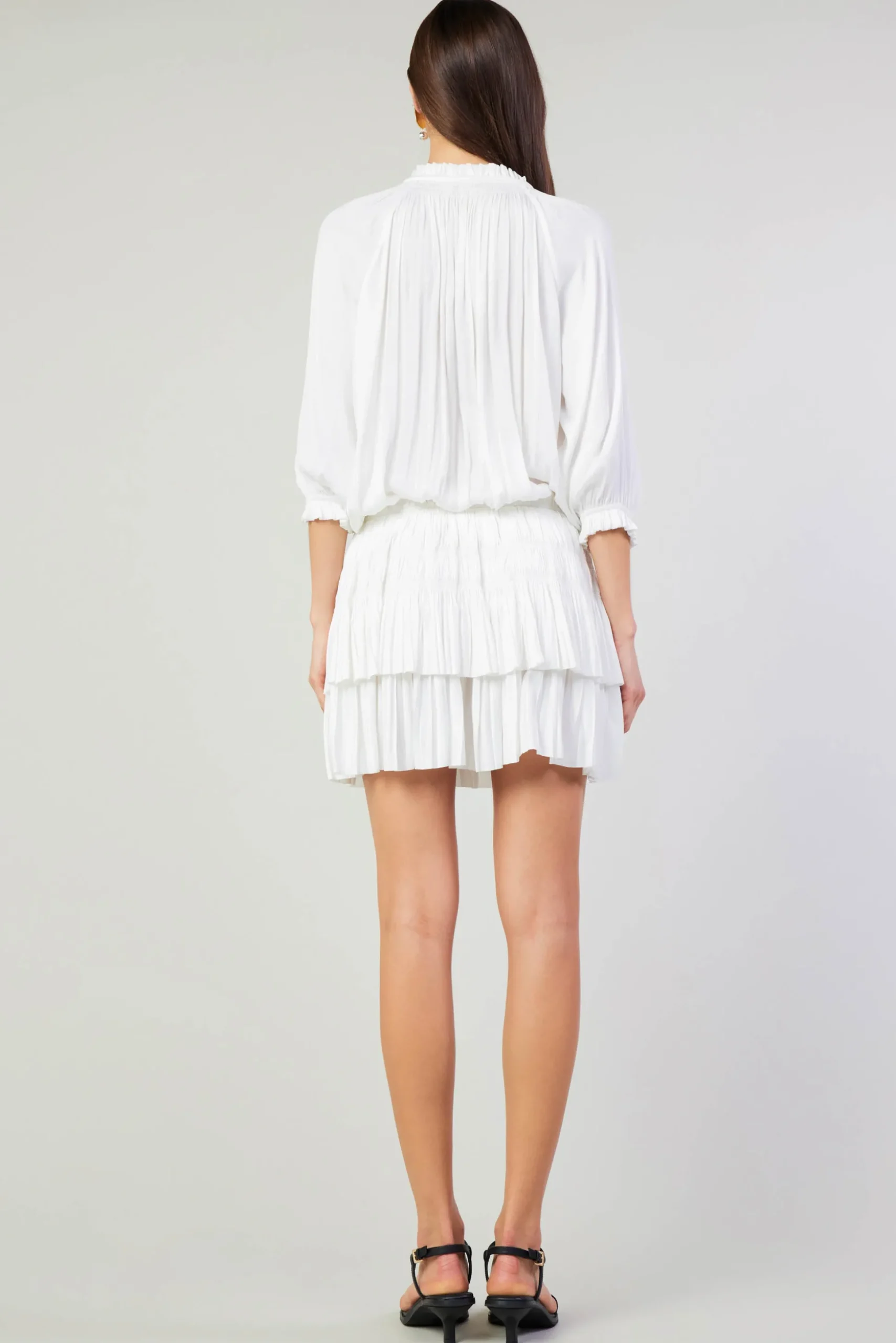 Aurelie Pleated Mini Dress