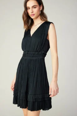 Aurora Crinkle Pleated Mini Dress