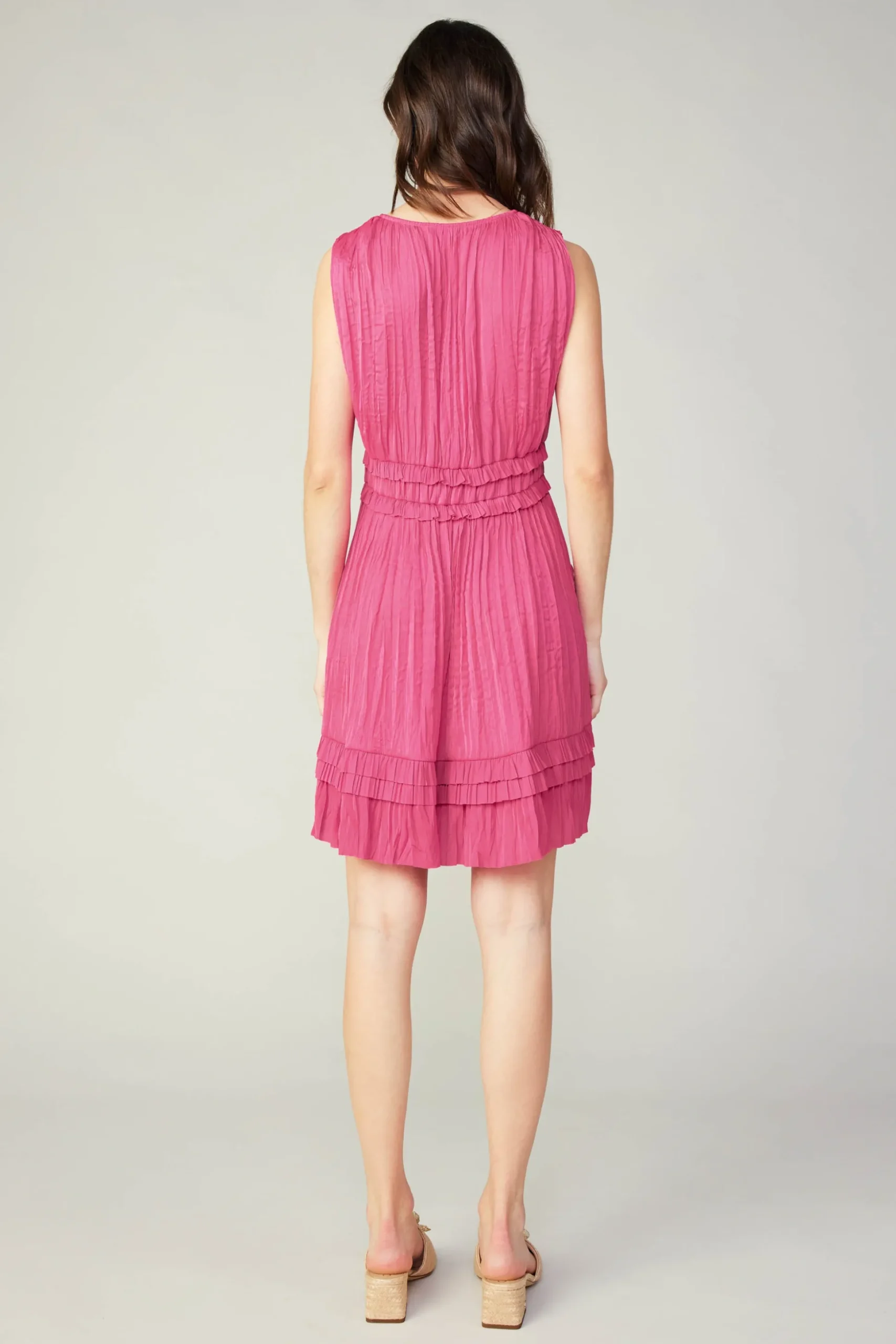 Aurora Crinkle Pleated Mini Dress