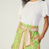 Belted Floral Patterned Shorts
