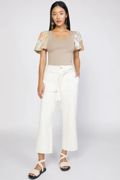 Belted Straight Leg Pant