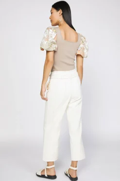 Belted Straight Leg Pant
