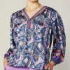 Border Print Paisley Top