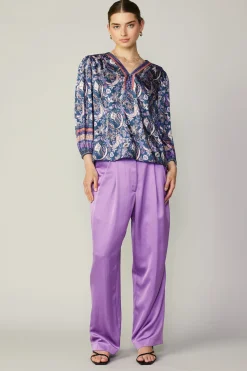 Border Print Paisley Top