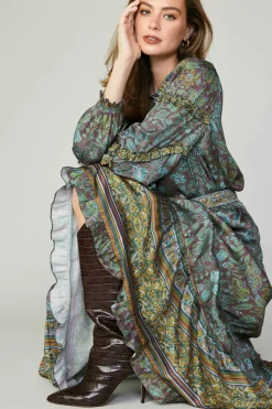 Border Printed Floral Skirt