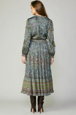 Border Printed Floral Skirt