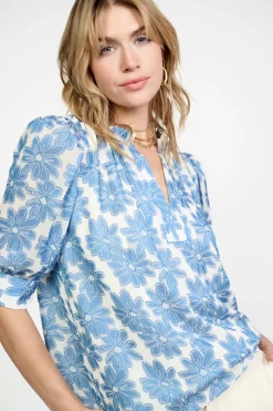 Botanical Jacquard Blouse