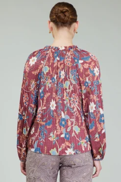 Botanical Pleated Blouse