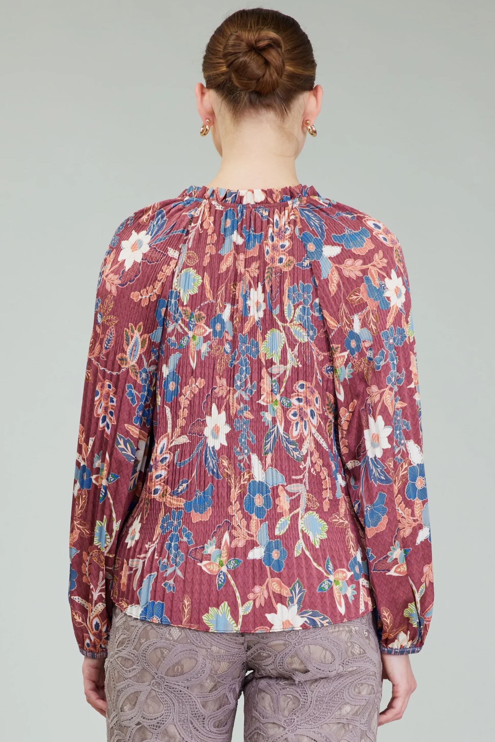 Botanical Pleated Blouse