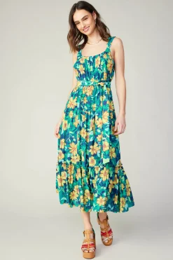 Botanical Tiered Ruffle Dress
