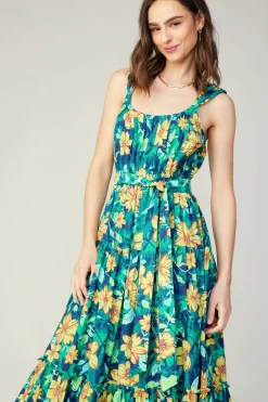 Botanical Tiered Ruffle Dress