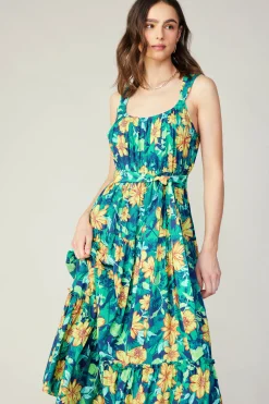 Botanical Tiered Ruffle Dress