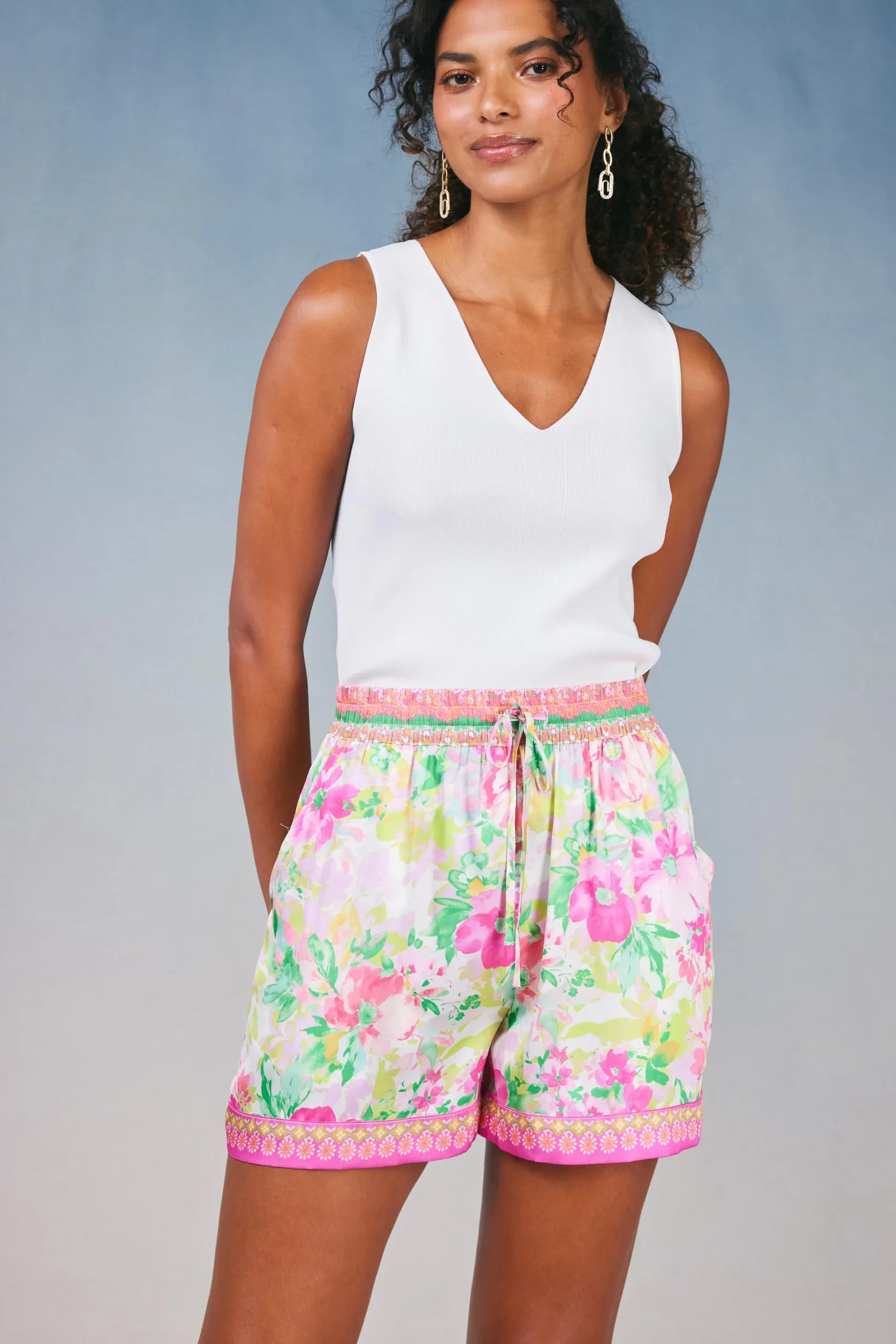 Botanical Watercolor Shorts
