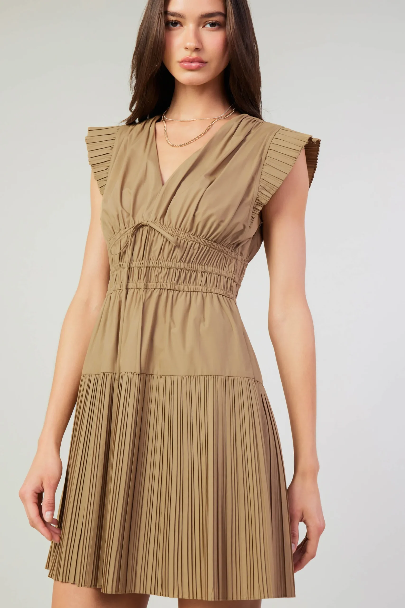 Briene Pleated Mini Dress