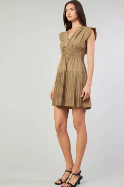 Briene Pleated Mini Dress