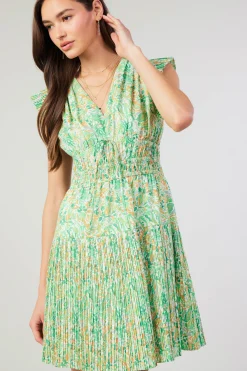 Briene Pleated Mini Dress