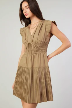 Briene Pleated Mini Dress