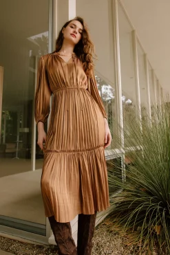 Bristol Pleated Midi Dress