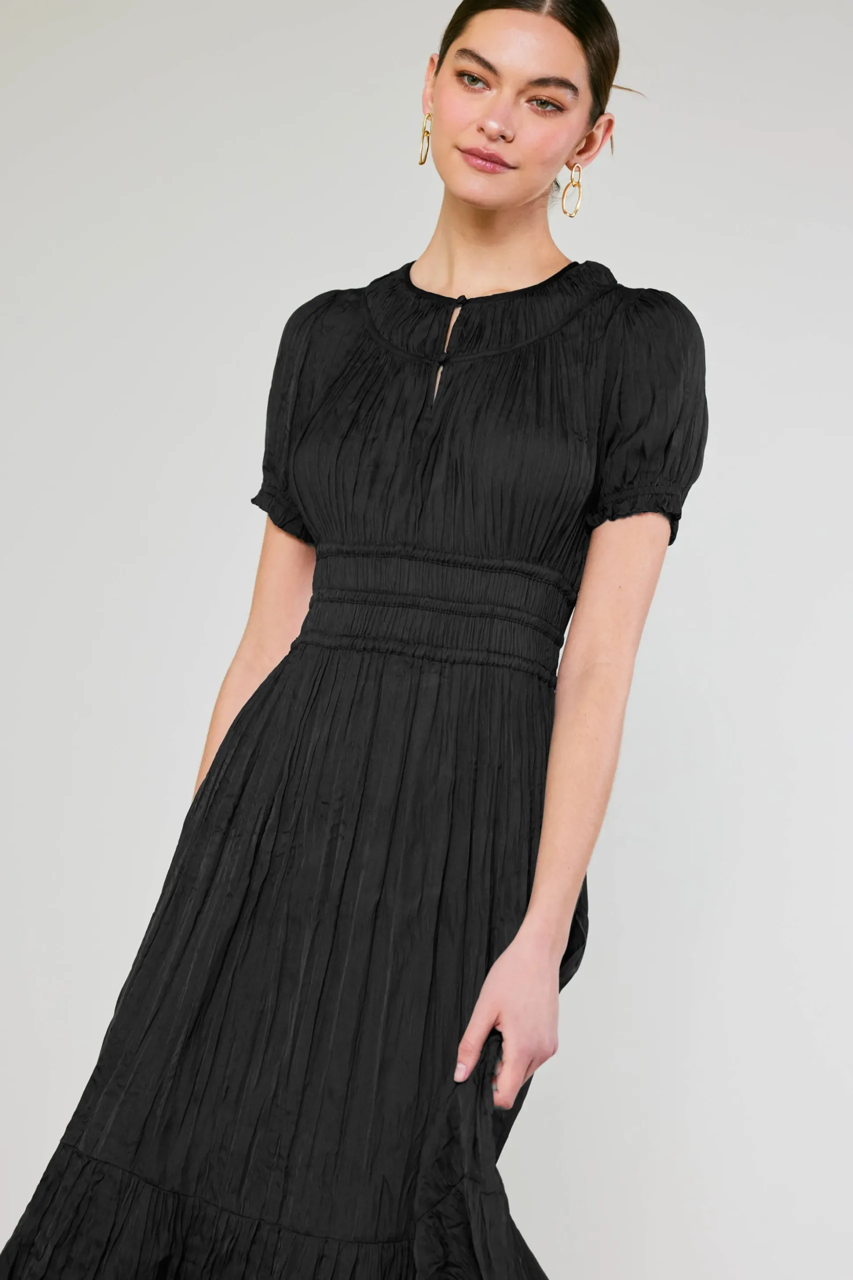 Brooklyn Pleated Midi Dress