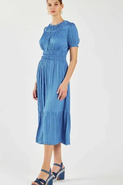 Brooklyn Pleated Midi Dress