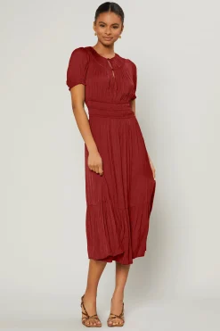 Brooklyn Pleated Midi Dress