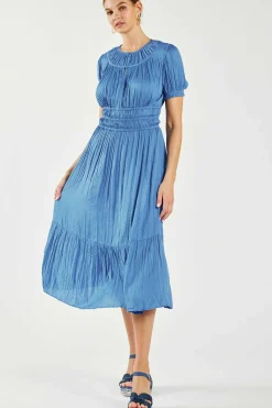 Brooklyn Pleated Midi Dress