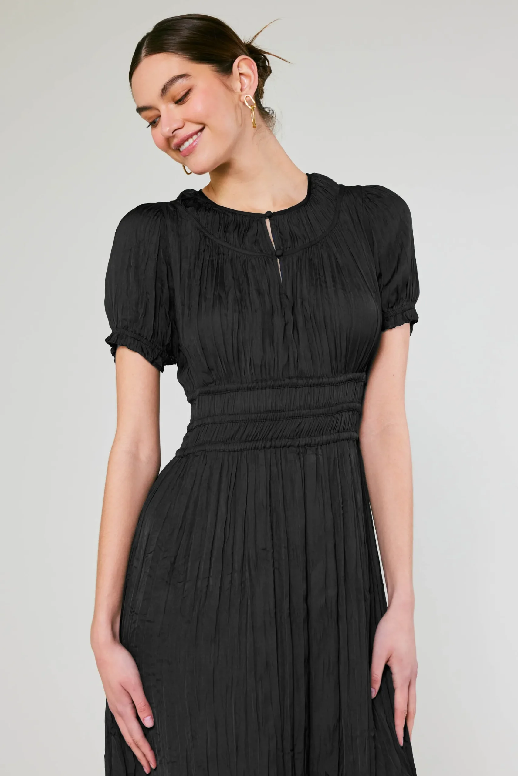 Brooklyn Pleated Midi Dress