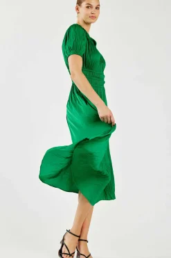 Brooklyn Pleated Midi Dress