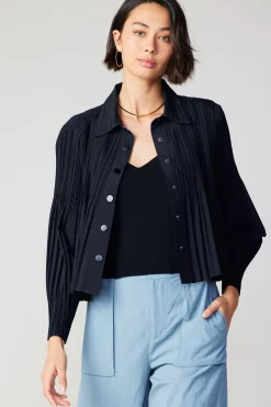 Button Down Pleated Top
