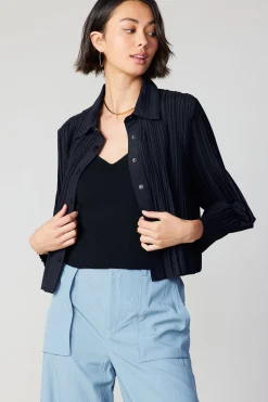 Button Down Pleated Top