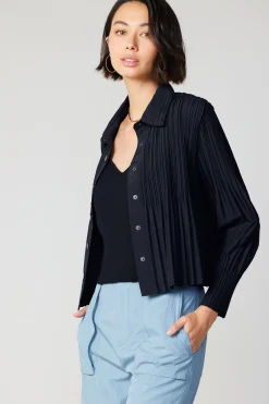 Button Down Pleated Top