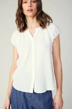 Buttoned Cotton Blouse