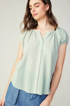 Buttoned Cotton Blouse