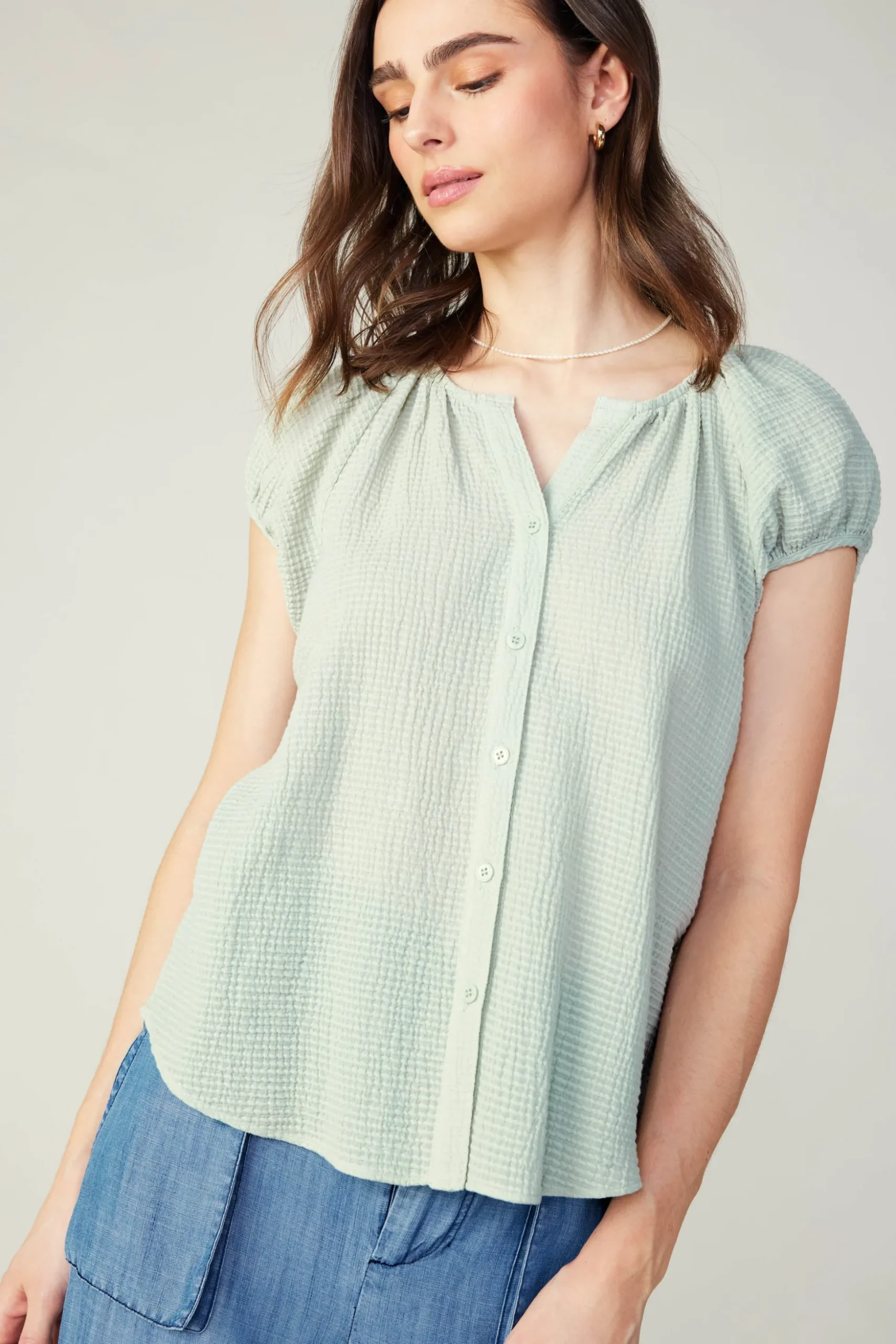 Buttoned Cotton Blouse