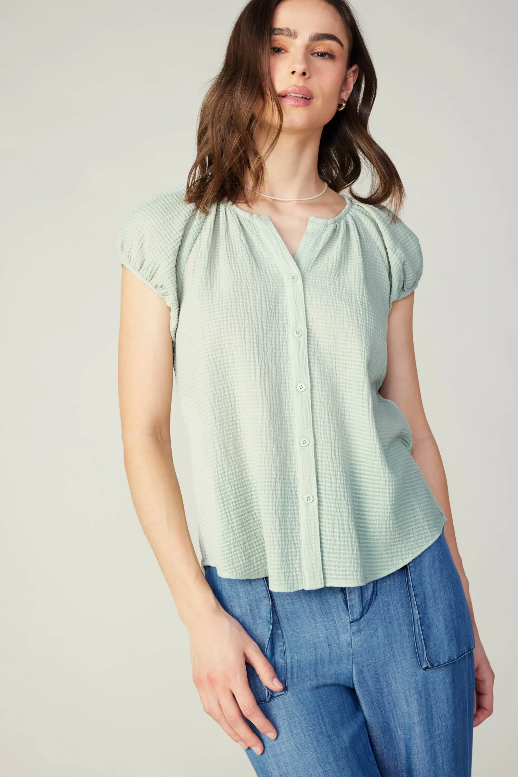Buttoned Cotton Blouse