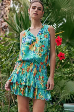 Cara Pleated Mini Dress