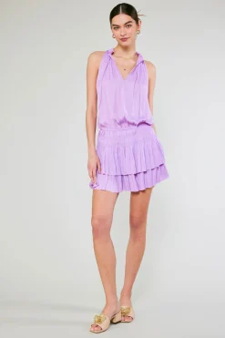Cara Pleated Mini Dress