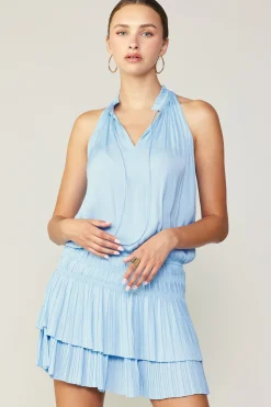 Cara Pleated Mini Dress