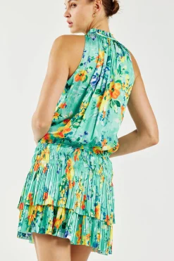 Cara Pleated Mini Dress