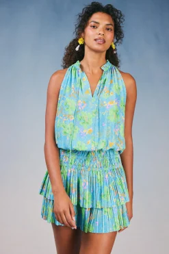 Cara Pleated Mini Dress